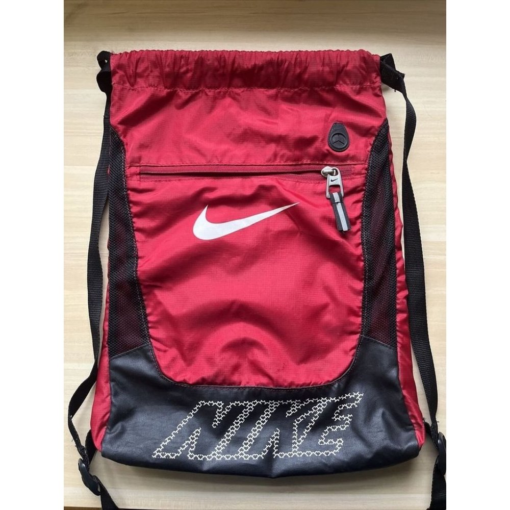 Nike Drawstring Bag With 2 Compartments And Front Zipper Pocket Retro / Tbt 2008